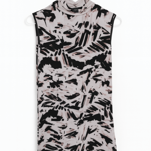 Black nd White Work Business Casual Sleeveless Top