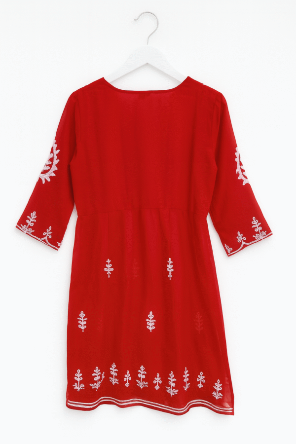 ChatGPTImageJul9_2025_05_20_00PM Women's Red Chikankuri Kurti