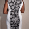 Business /Semi-Formal Foral White & Black Dress
