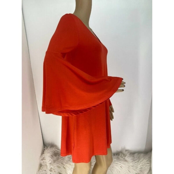 LoftDress Loft Hot Orange Long Flare Bell Sleeve Large