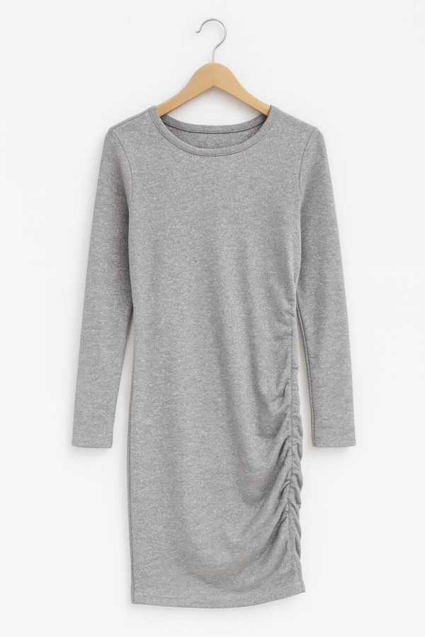 NoBoundariesLargeGreyFront No Boundaries Grey Dress Large