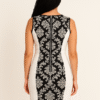 Business /Semi-Formal Foral White & Black Dress